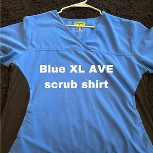 AVE Blue Scrub Shirt Extra Large